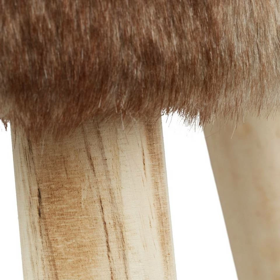 relaxdays Sitzhocker »Fellhocker rund« 6 relaxdays Sitzhocker »Fellhocker rund« – Bild 6