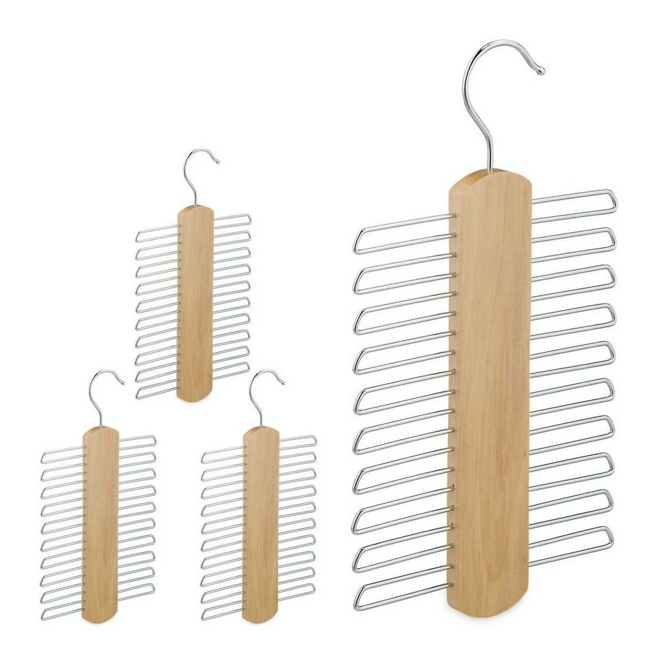 relaxdays Krawattenhalter »4 x Krawattenbügel aus Holz« 1 relaxdays Krawattenhalter »4 x Krawattenbügel aus Holz«