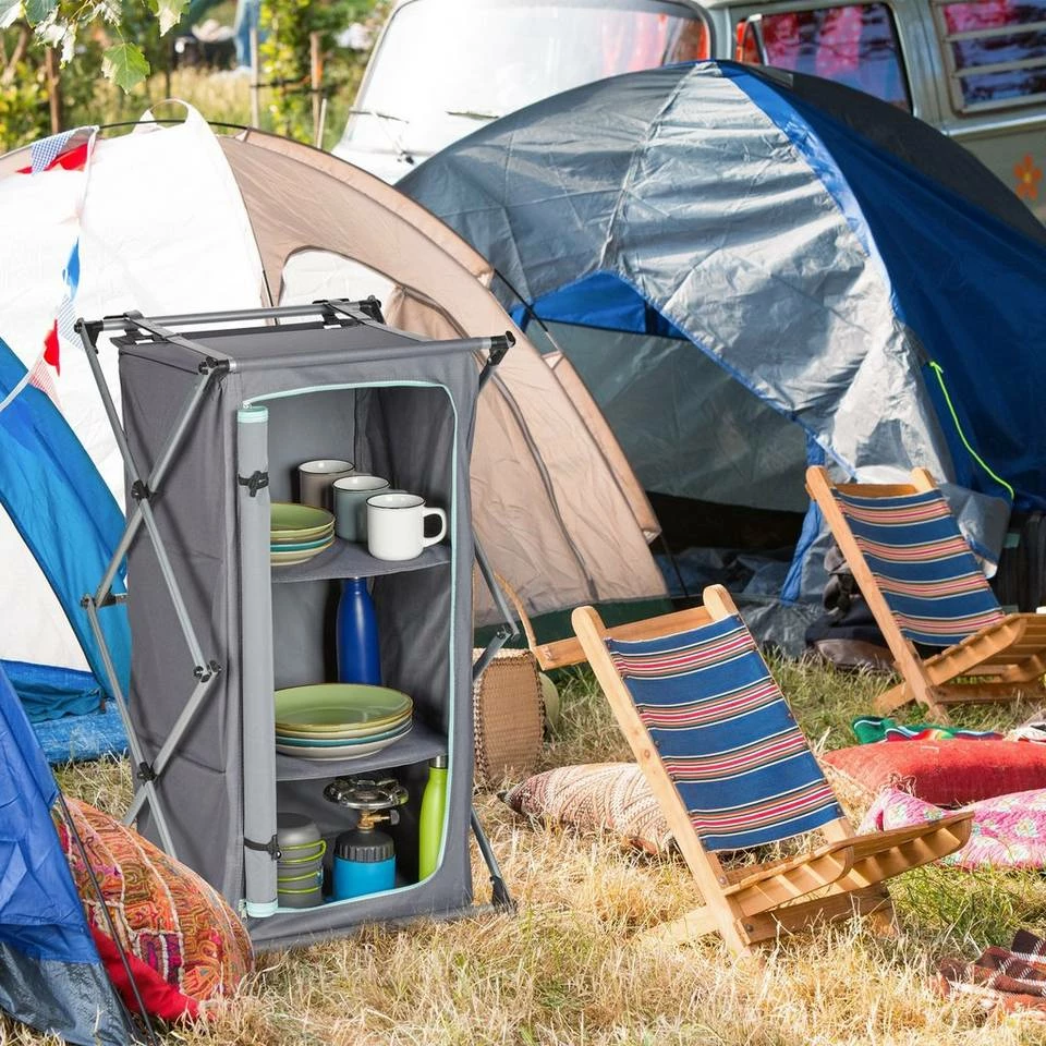 relaxdays Mehrzweckschrank »Faltbarer Campingschrank« 2 relaxdays Mehrzweckschrank »Faltbarer Campingschrank« – Bild 2