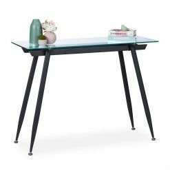 relaxdays Konsolentisch »Konsolentisch Glas & Metall«