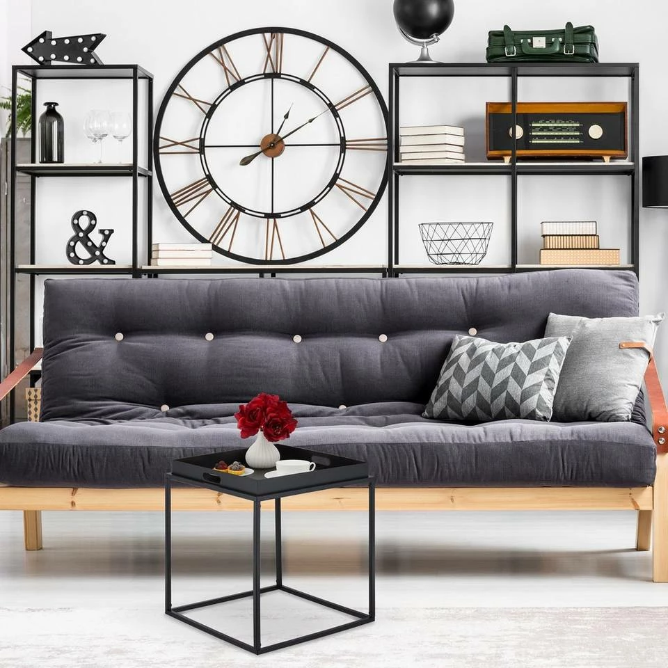 relaxdays Beistelltisch »Schwarzer Beistelltisch mit Tablett« 2 relaxdays Beistelltisch »Schwarzer Beistelltisch mit Tablett« – Bild 2