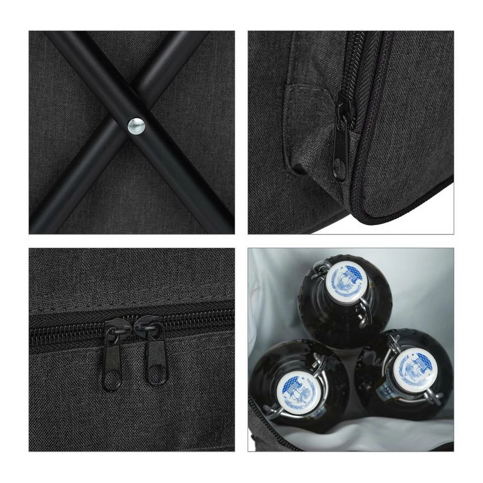 relaxdays Campinghocker »Schwarzer Campinghocker mit Lehne« 8 relaxdays Campinghocker »Schwarzer Campinghocker mit Lehne« – Bild 8