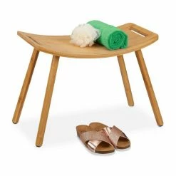 relaxdays Badhocker »Badhocker aus Bambus«