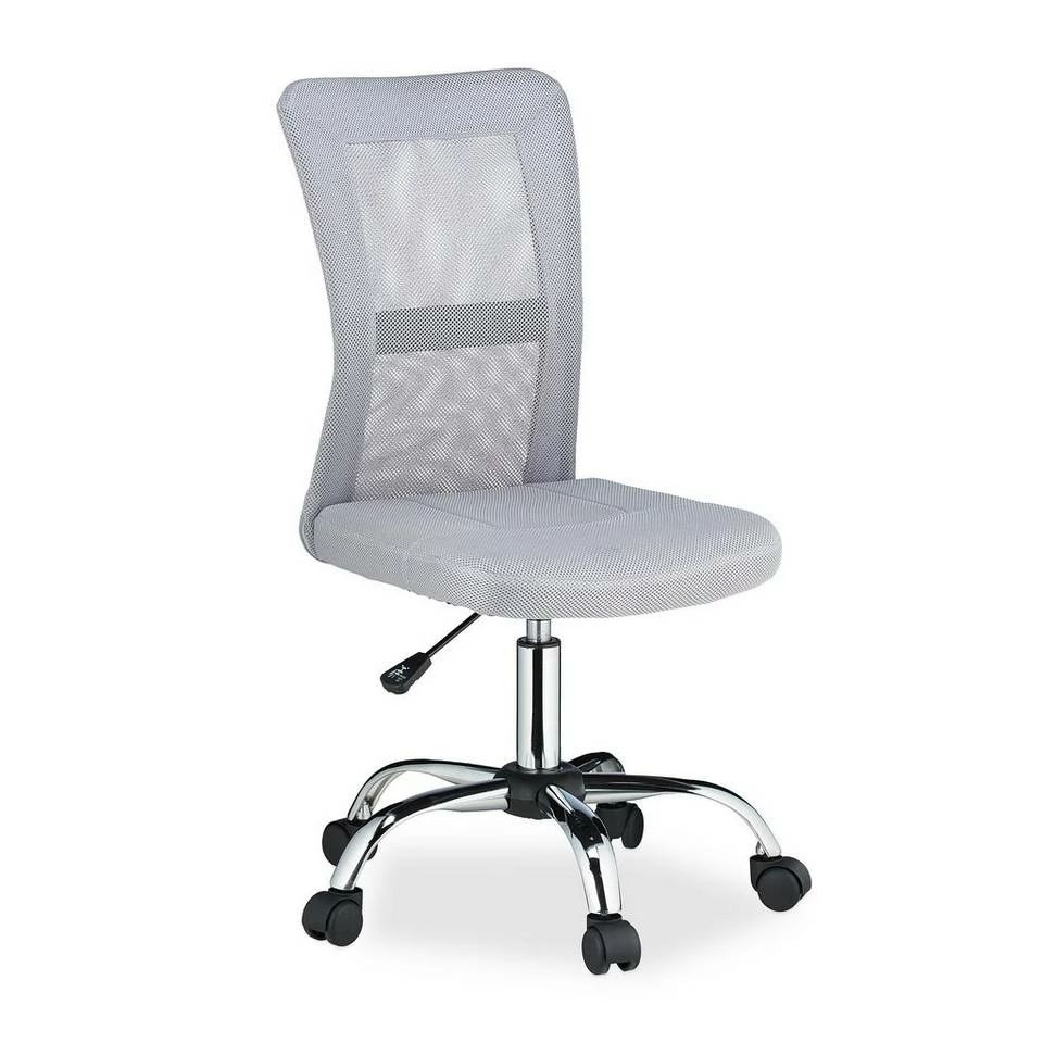 relaxdays Drehstuhl »Bürostuhl mit Netzrücken«, Weiß Grau Silber, Weiß Silber, Schwarz Silber 11 relaxdays Drehstuhl »Bürostuhl mit Netzrücken«, Weiß Grau Silber, Weiß Silber, Schwarz Silber – Bild 11