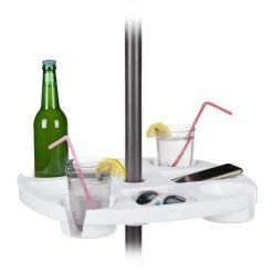 relaxdays Stehtisch »Stehtisch für Sonnenschirme«