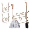 Türgarderobe »3 x Türgarderobe 3 Doppelhaken kupfer«, relaxdays