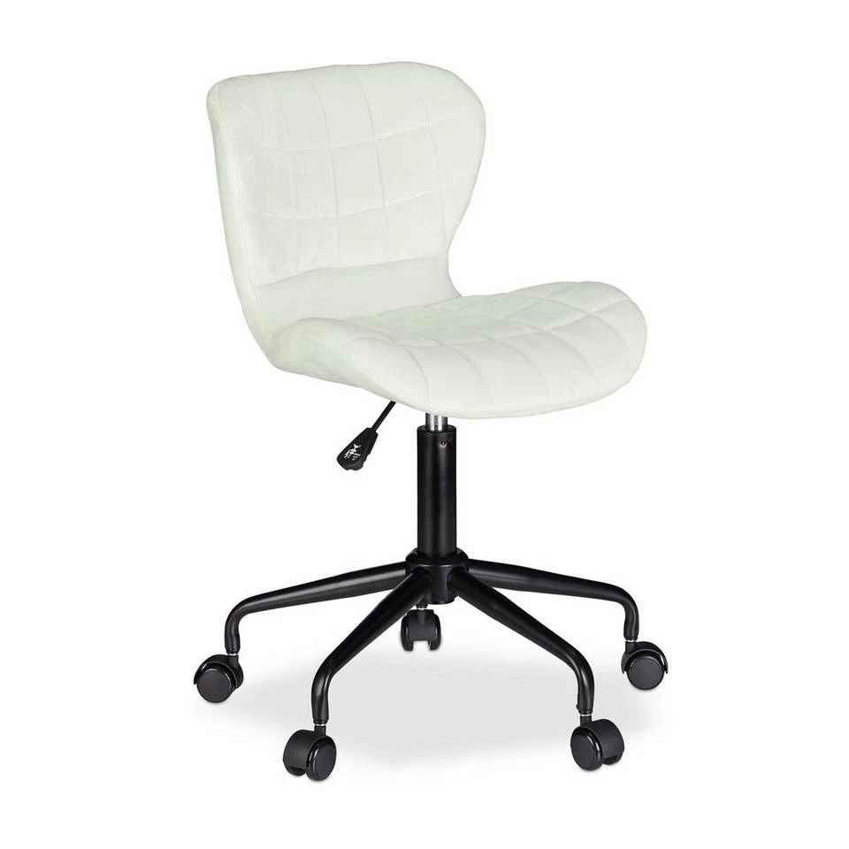 relaxdays Drehstuhl »Bürostuhl Drehstuhl verschiedene Farben«, Weiß Weiß Schwarz, Grau Schwarz, Schwarz 9 relaxdays Drehstuhl »Bürostuhl Drehstuhl verschiedene Farben«, Weiß Weiß Schwarz, Grau Schwarz, Schwarz – Bild 9