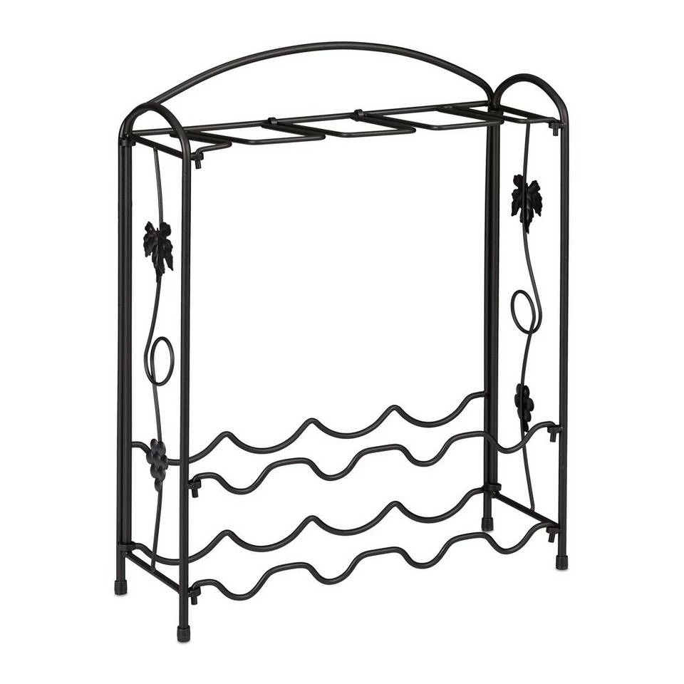 relaxdays Weinregal »Schwarzes Weinregal mit Glashalter« 9 relaxdays Weinregal »Schwarzes Weinregal mit Glashalter« – Bild 9