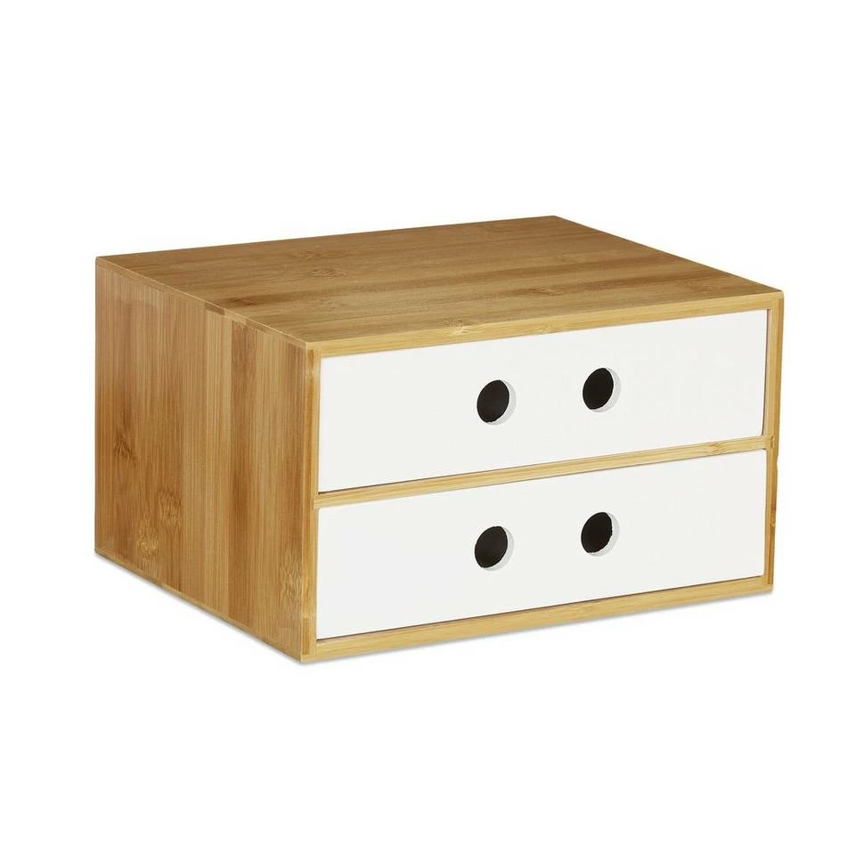 relaxdays Schreibtischaufsatz »Schreibtisch Organizer 2 Schubladen«, Weiß 9 relaxdays Schreibtischaufsatz »Schreibtisch Organizer 2 Schubladen«, Weiß – Bild 9