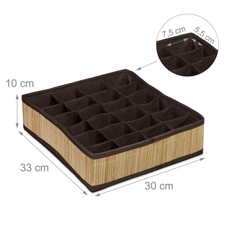 relaxdays Krawattenhalter »1 x Krawattenbox Bambus natur« 4 relaxdays Krawattenhalter »1 x Krawattenbox Bambus natur« – Bild 4