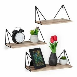 relaxdays Wandregal »Schweberegal 3er Set«