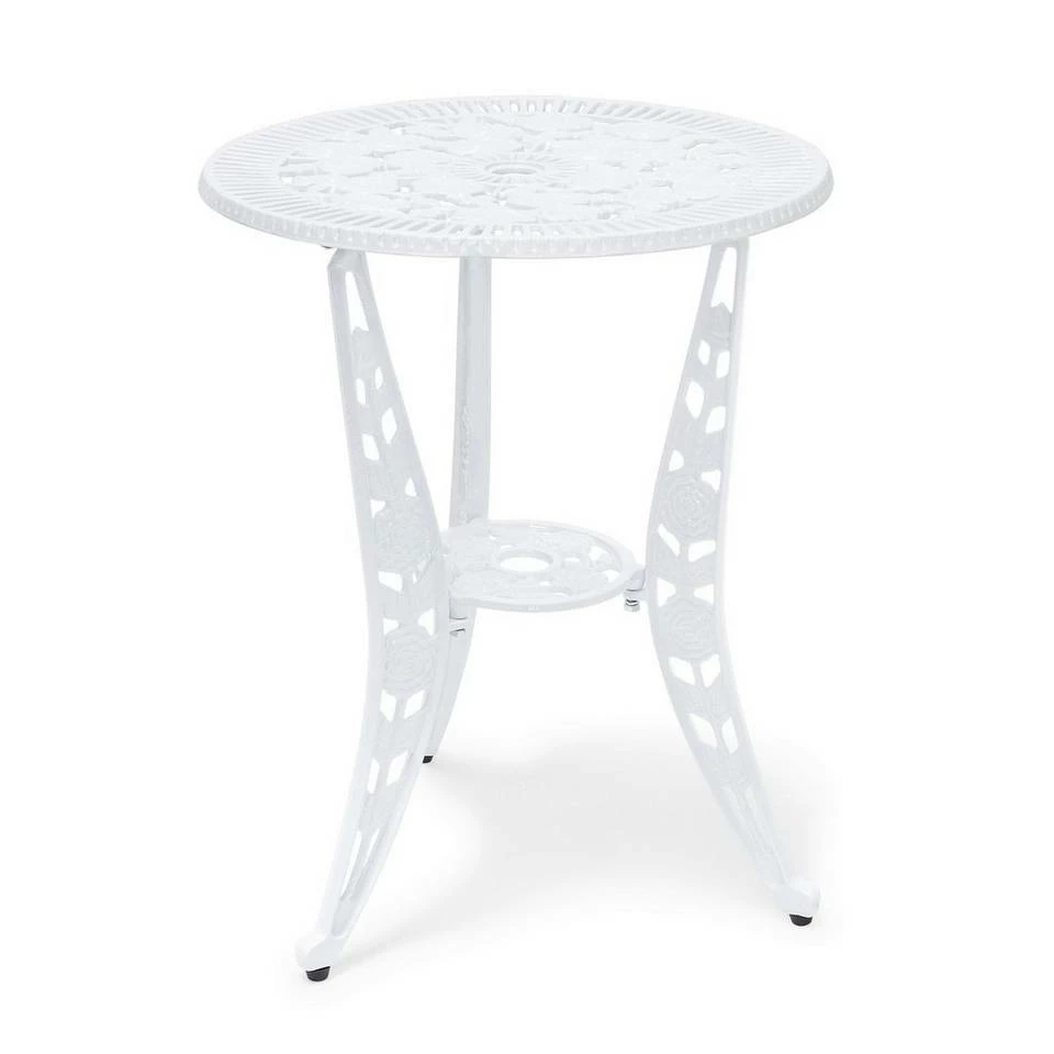 relaxdays Gartentisch »Bistrotisch«, Weiß Weiß, Braun, Schwarz 1 relaxdays Gartentisch »Bistrotisch«, Weiß Weiß, Braun, Schwarz