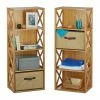 relaxdays Standregal »2 x Regal Bambus mit 4 Fächern«