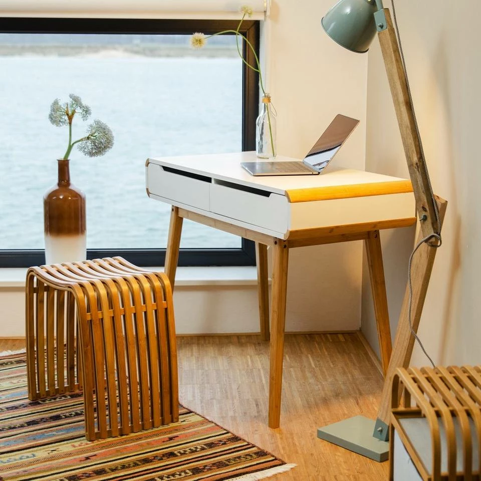 relaxdays Schreibtisch »Schreibtisch mit Schubladen in Weiß« 2 relaxdays Schreibtisch »Schreibtisch mit Schubladen in Weiß« – Bild 2