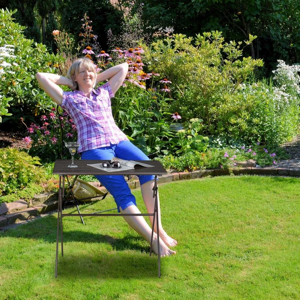 relaxdays Gartentisch »Klappbarer Gartentisch Holz-Optik« 2 relaxdays Gartentisch »Klappbarer Gartentisch Holz-Optik« – Bild 2