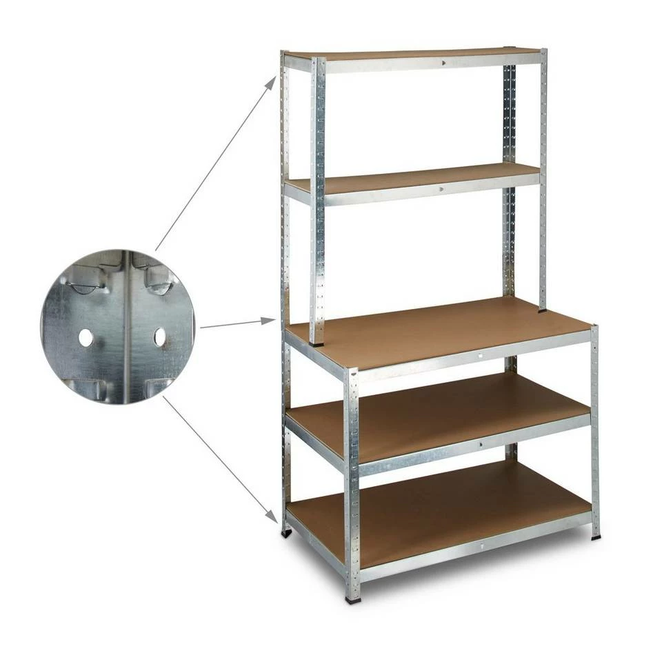 relaxdays Schwerlastregal »Schwerlastregal mit Werkbank« 7 relaxdays Schwerlastregal »Schwerlastregal mit Werkbank« – Bild 7