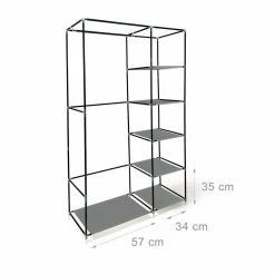 relaxdays Kleiderschrank »2 x Stoffschrank Kleiderstange grau« -Deutschland Möbel Verkäufe 2024 6f95ee34 ec64 5663 9814 6973e95ce571