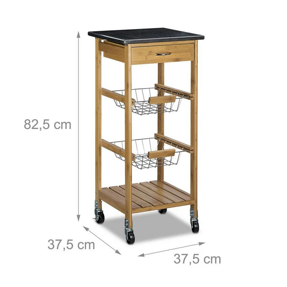 relaxdays Küchenwagen »Küchenwagen ALFRED S mit 2 Körben« 3 relaxdays Küchenwagen »Küchenwagen ALFRED S mit 2 Körben« – Bild 3