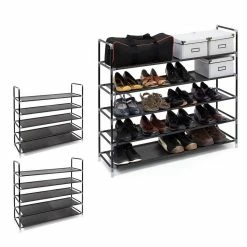 relaxdays Schuhregal »3 x Schuhregal 20 Paar Schuhe schwarz«