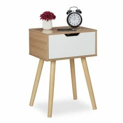 relaxdays Nachttisch »Nachttisch mit Schublade«