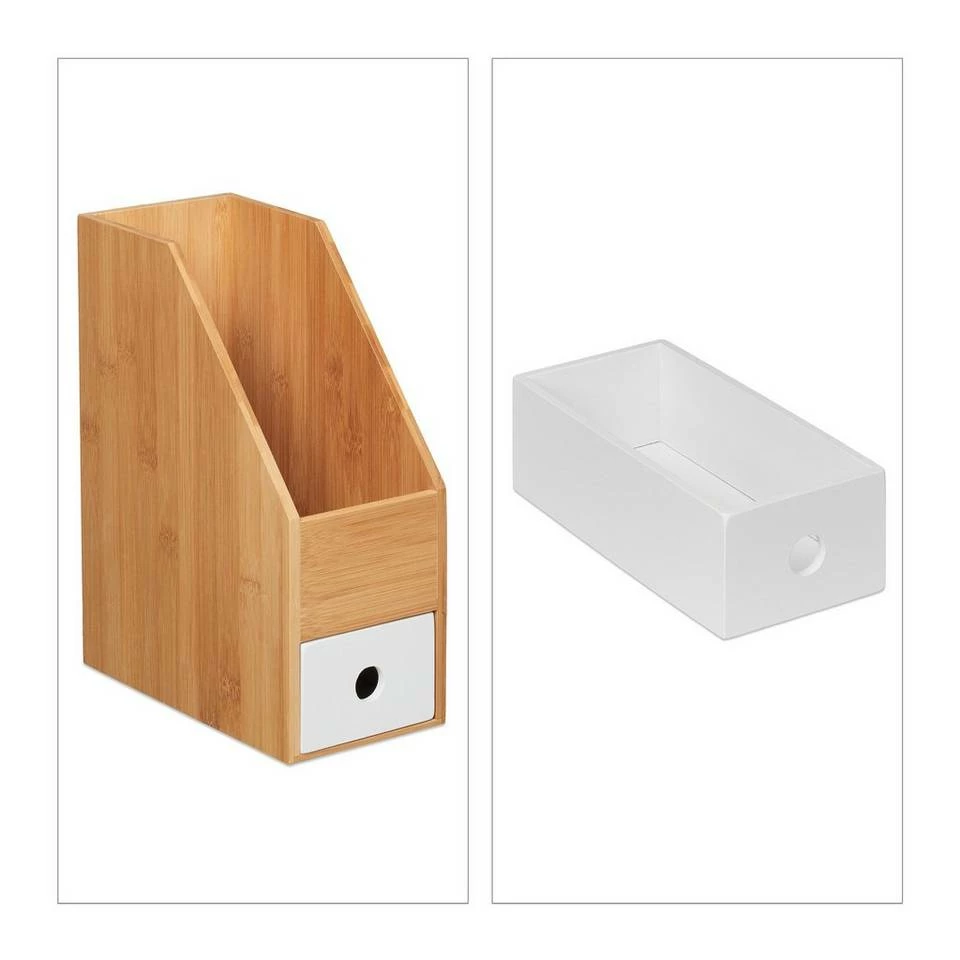 relaxdays Schreibtischaufsatz »Stehsammler Bambus mit Schublade« 10 relaxdays Schreibtischaufsatz »Stehsammler Bambus mit Schublade« – Bild 10