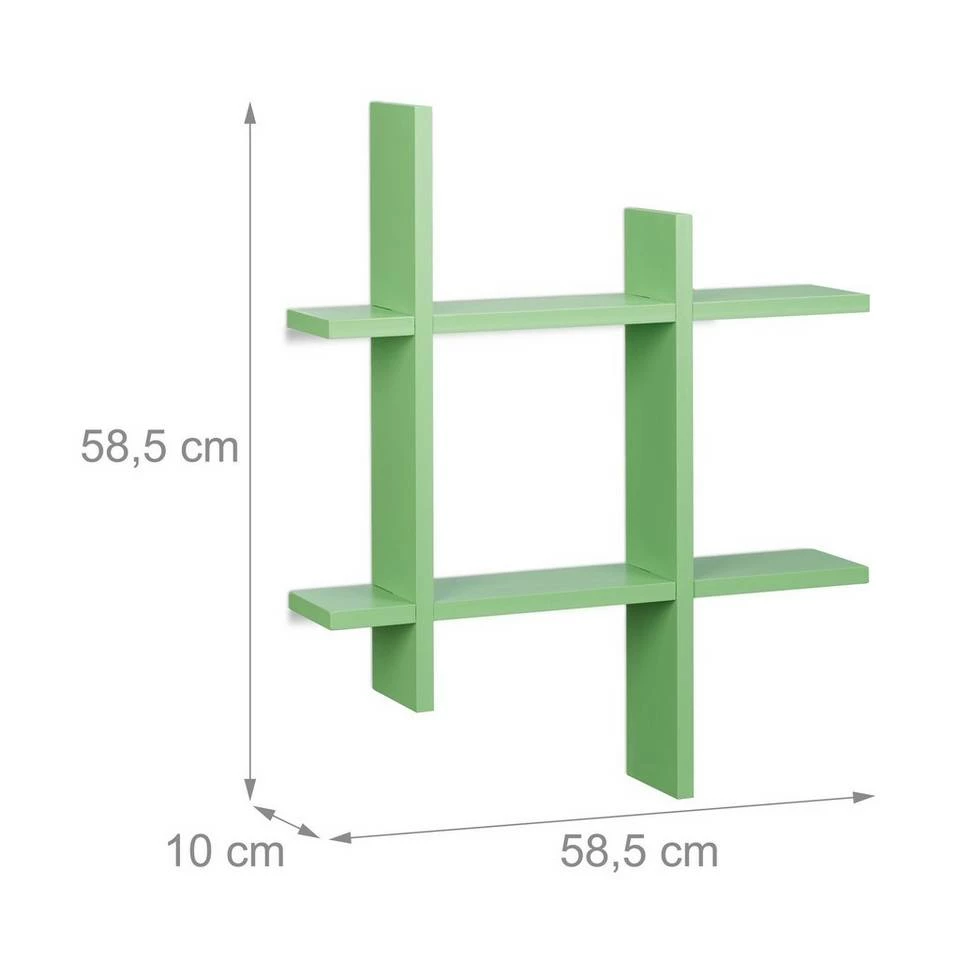 relaxdays Wandregal »Farbiges Wandregal mit 6 Fächern«, Grün Lila, Hellblau, Schwarz, Grün 4 relaxdays Wandregal »Farbiges Wandregal mit 6 Fächern«, Grün Lila, Hellblau, Schwarz, Grün – Bild 4