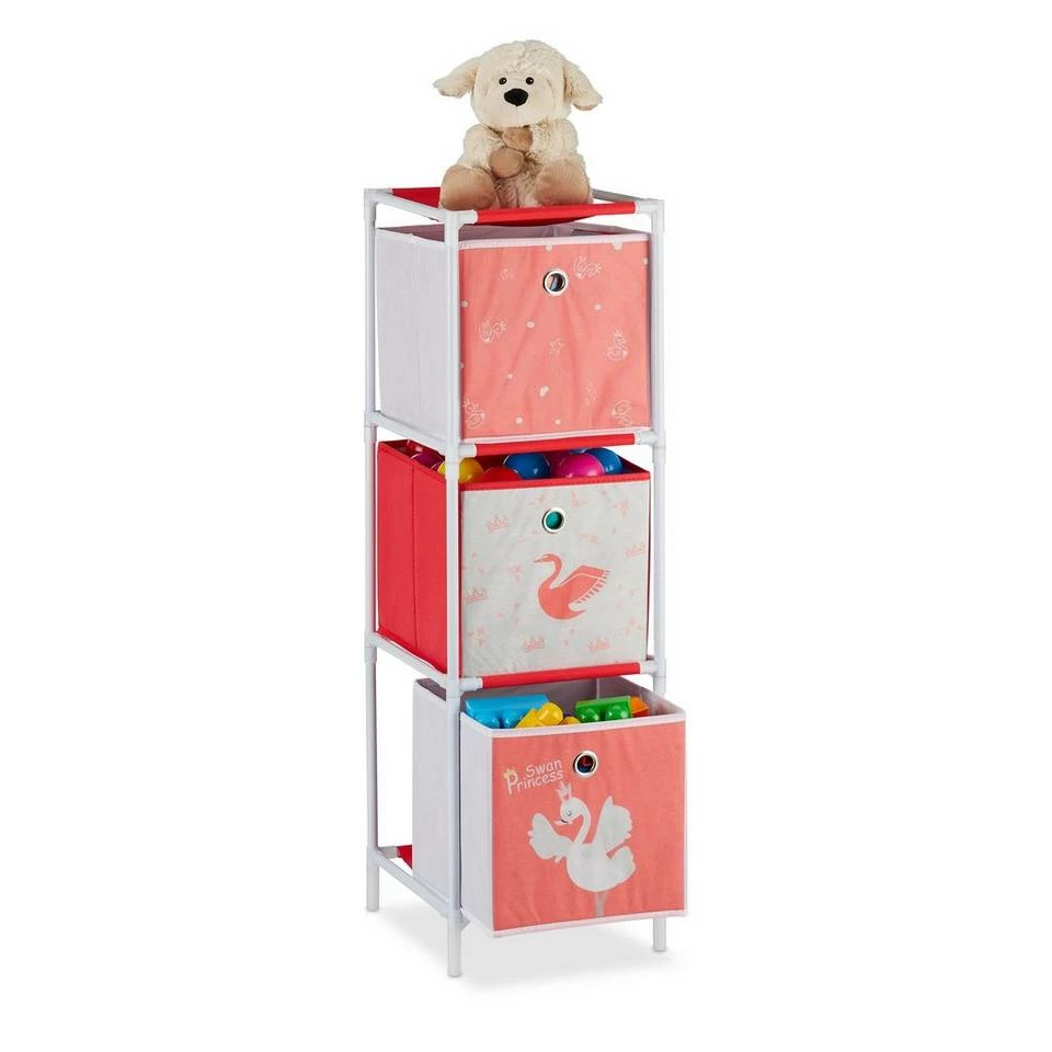 relaxdays Steckregal »Kinderregal Schwan mit Boxen«, 3 1 relaxdays Steckregal »Kinderregal Schwan mit Boxen«, 3