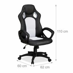 relaxdays Gaming-Stuhl »Gaming Stuhl XR9 im Racer Design«, Weiß Schwarz Gr&uuml;n, Schwarz Rot, Schwarz Wei&szlig;, Schwarz Dunkelblau -Deutschland Möbel Verkäufe 2024 73db5e84 74fd 5b66 a6d6 5f131a58cc14