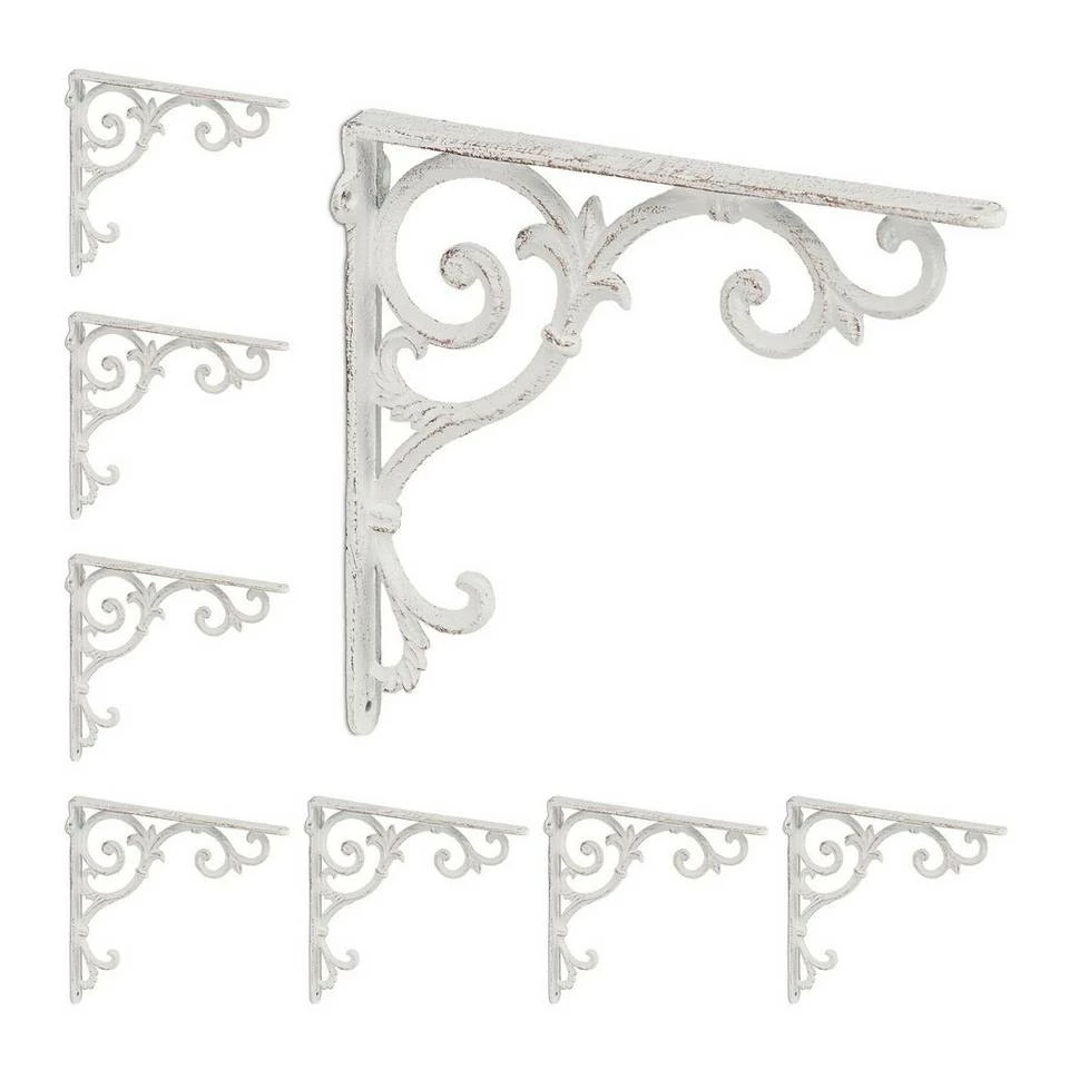 relaxdays Wandregalhalter »8 x Regalwinkel antik weiß« 1 relaxdays Wandregalhalter »8 x Regalwinkel antik weiß«