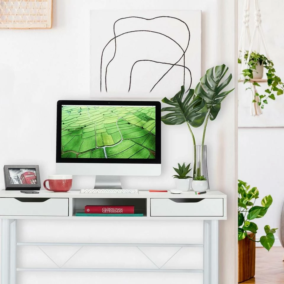 relaxdays Schreibtisch »Schreibtisch mit Schubladen«, Holz / Schwarz Braun Schwarz, Weiß 3 relaxdays Schreibtisch »Schreibtisch mit Schubladen«, Holz / Schwarz Braun Schwarz, Weiß – Bild 3