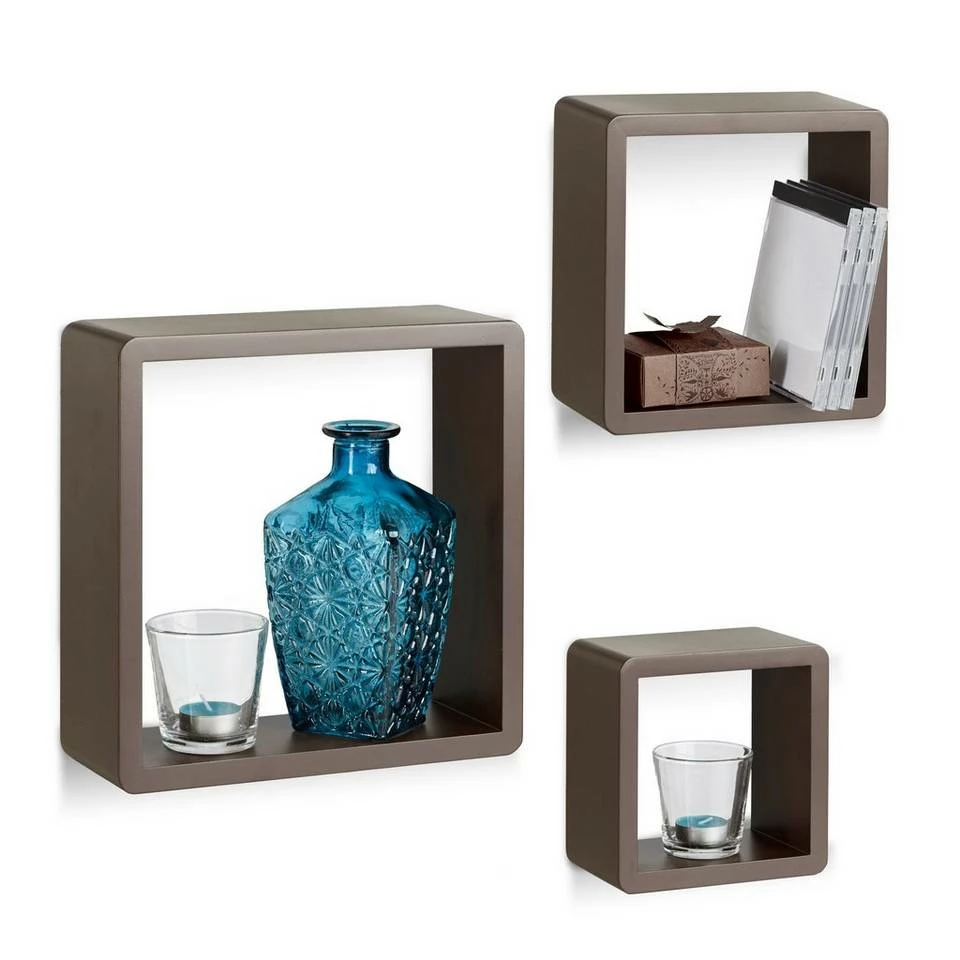 relaxdays Wandregal »Wandregal Cubes 3-teiliges Set«, Weiß-Violett Weiß Hellblau, Braun, Weiß Lila, Weiß Grün 12 relaxdays Wandregal »Wandregal Cubes 3-teiliges Set«, Weiß-Violett Weiß Hellblau, Braun, Weiß Lila, Weiß Grün – Bild 12