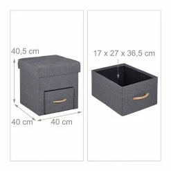 relaxdays Stauraumhocker »Grauer Sitzhocker mit Stauraum« -Deutschland Möbel Verkäufe 2024 752798ac 5f4f 5566 9b97 88c323e35a48