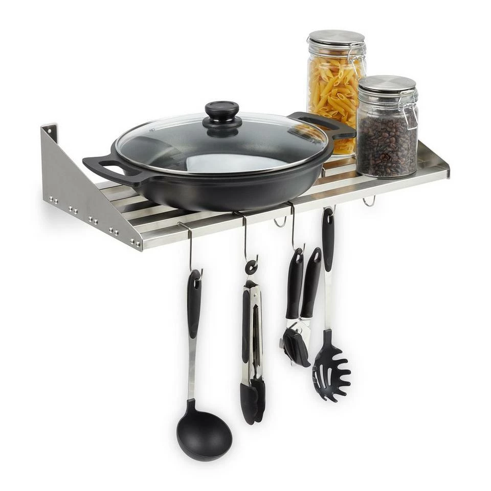 relaxdays Wandregal »Wandregal Edelstahl« 1 relaxdays Wandregal »Wandregal Edelstahl«