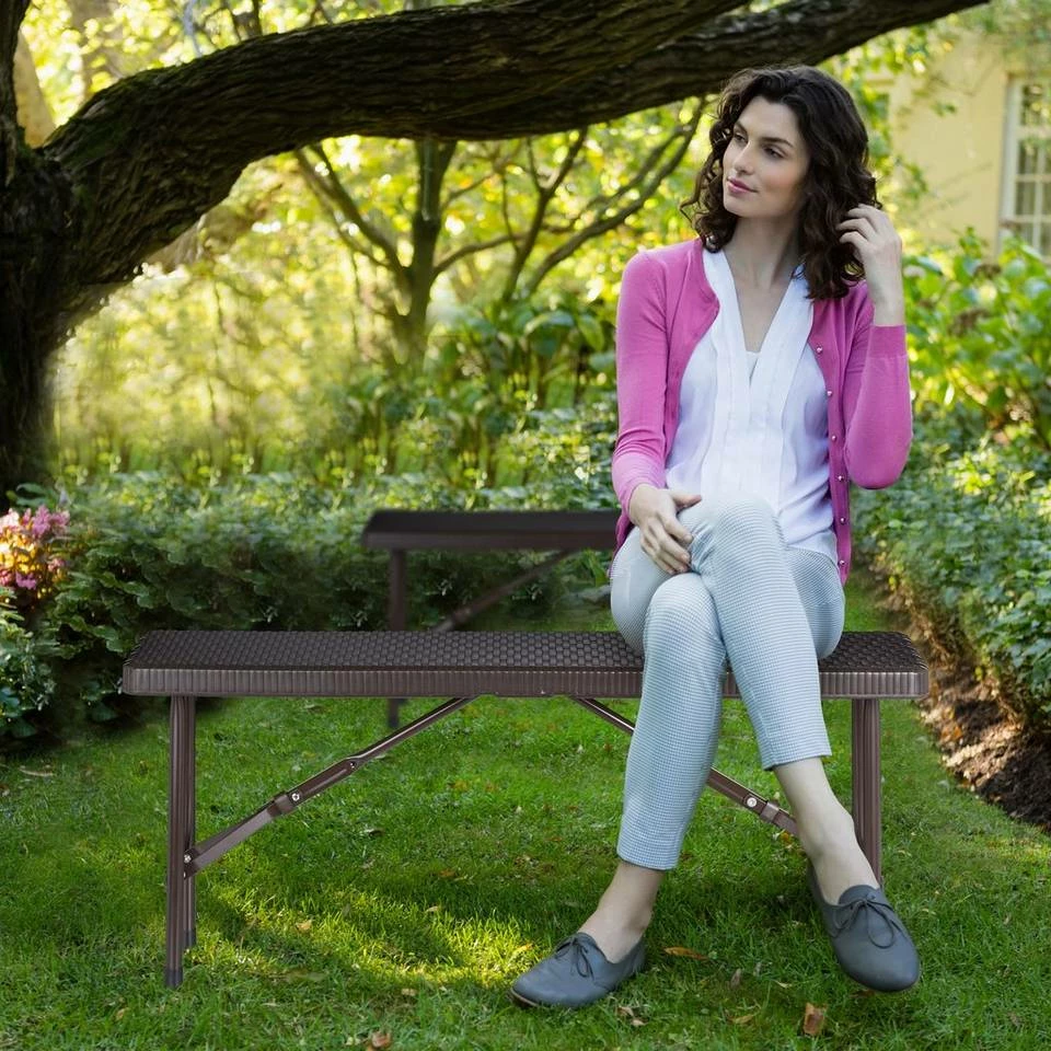 relaxdays Gartenbank »Braune Bierbank 2er Set« 2 relaxdays Gartenbank »Braune Bierbank 2er Set« – Bild 2