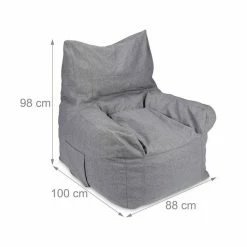 relaxdays Sitzsack »Grauer Sitzsack mit Lehne« -Deutschland Möbel Verkäufe 2024 759ccd3b 0382 5bed aec7 331ee8ef23d9