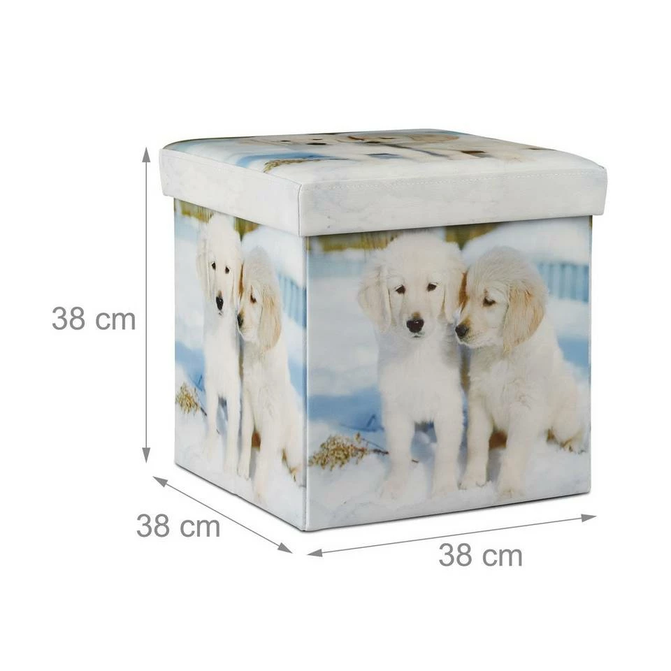 relaxdays Sitzhocker »Motiv Sitzhocker mit Stauraum«, C Weiß Creme Hellblau, Hellblau Orange Creme, Weiß Rot Blau 4 relaxdays Sitzhocker »Motiv Sitzhocker mit Stauraum«, C Weiß Creme Hellblau, Hellblau Orange Creme, Weiß Rot Blau – Bild 4