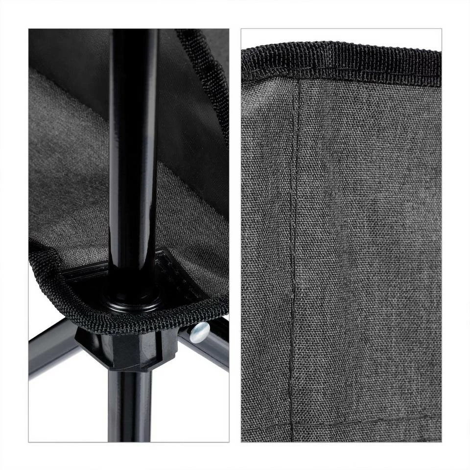 relaxdays Campingstuhl »Campingstuhl mit Getränkehalter«, Grau Dunkelrot Schwarz, Grau Schwarz, Beige Schwarz 8 relaxdays Campingstuhl »Campingstuhl mit Getränkehalter«, Grau Dunkelrot Schwarz, Grau Schwarz, Beige Schwarz – Bild 8