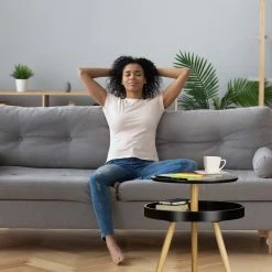 relaxdays Beistelltisch »Beistelltisch rund mit Ablage«, Schwarz Schwarz Hellbraun, Weiß Hellbraun -Deutschland Möbel Verkäufe 2024 76c4d0e2 5b0d 5b0d aff2 884f06fa75ec