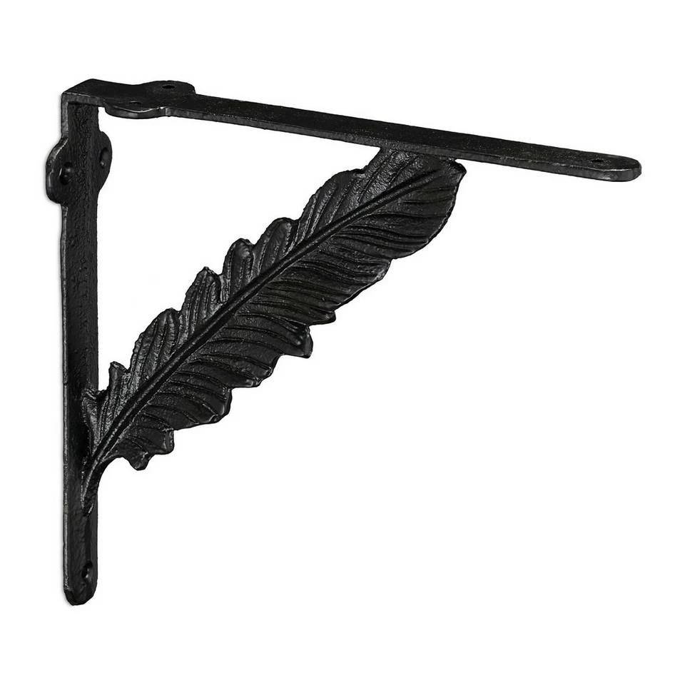 relaxdays Wandregalhalter »6 x Regalwinkel Gusseisen Feder schwarz« 9 relaxdays Wandregalhalter »6 x Regalwinkel Gusseisen Feder schwarz« – Bild 9