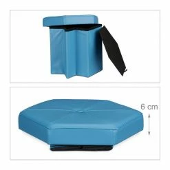 relaxdays Sitzhocker »Faltbarer Sitzhocker sechseckig«, Blau Weiß, Grün, Schwarz, Dunkelbraun -Deutschland Möbel Verkäufe 2024 78436254 7be6 57aa 89d2 9a72e1ea5fca