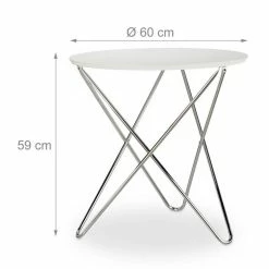 relaxdays Beistelltisch »Beistelltisch rund in weiß«, Dia. 60cm -Deutschland Möbel Verkäufe 2024 78c2749d f75c 5fe1 b66a 3aaf28eb64d9