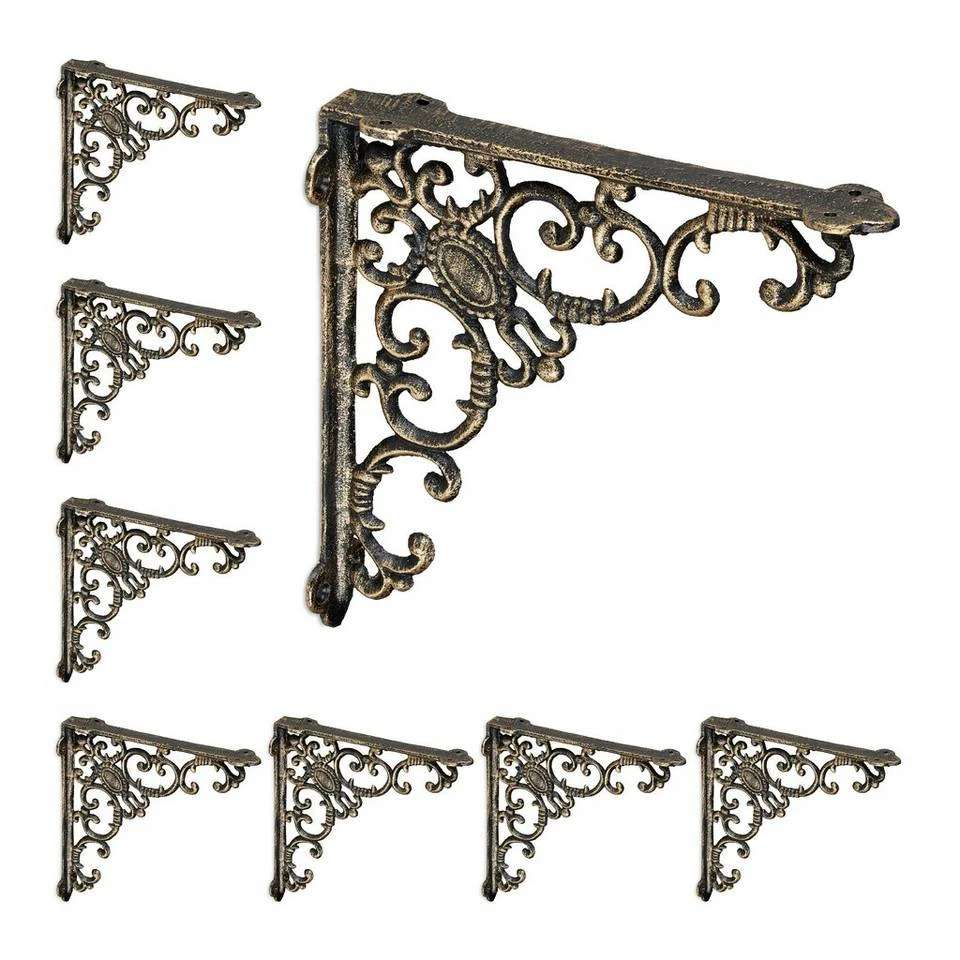 relaxdays Wandregalhalter »8 x Regalwinkel antik bronze« 1 relaxdays Wandregalhalter »8 x Regalwinkel antik bronze«