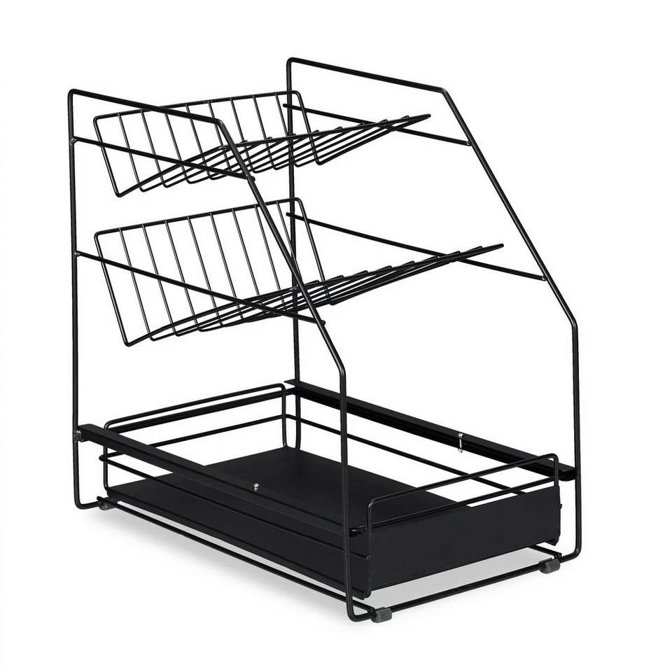 relaxdays Küchenregal »Küchenschrank Organizer Schwarz« 9 relaxdays Küchenregal »Küchenschrank Organizer Schwarz« – Bild 9