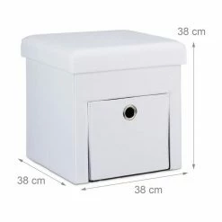 relaxdays Sitzhocker »Faltbarer Sitzhocker Leinen mit Fach«, Weiß Weiß, Grau, Braun, Schwarz -Deutschland Möbel Verkäufe 2024 7a8eadef da62 55fb b2fa 79102a41a730