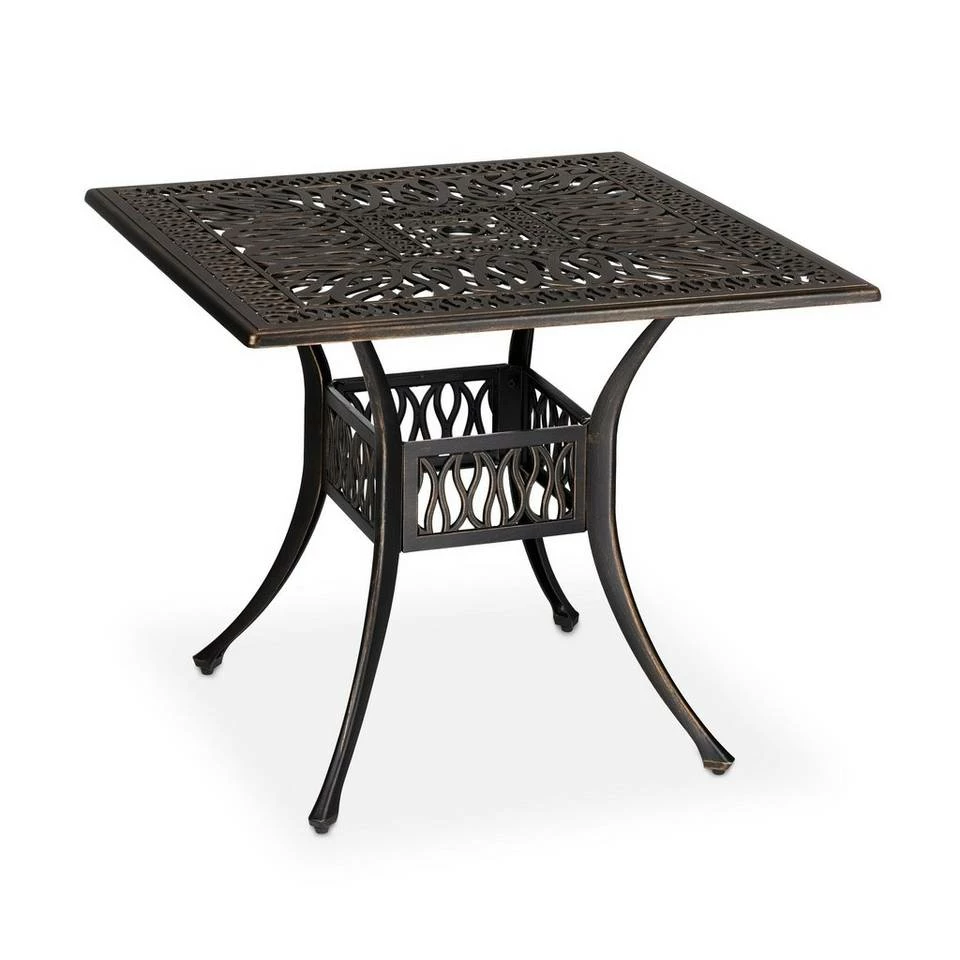 relaxdays Gartentisch »Eckiger Gartentisch mit Schirmloch«, Schwarz-Bronze 9 relaxdays Gartentisch »Eckiger Gartentisch mit Schirmloch«, Schwarz-Bronze – Bild 9