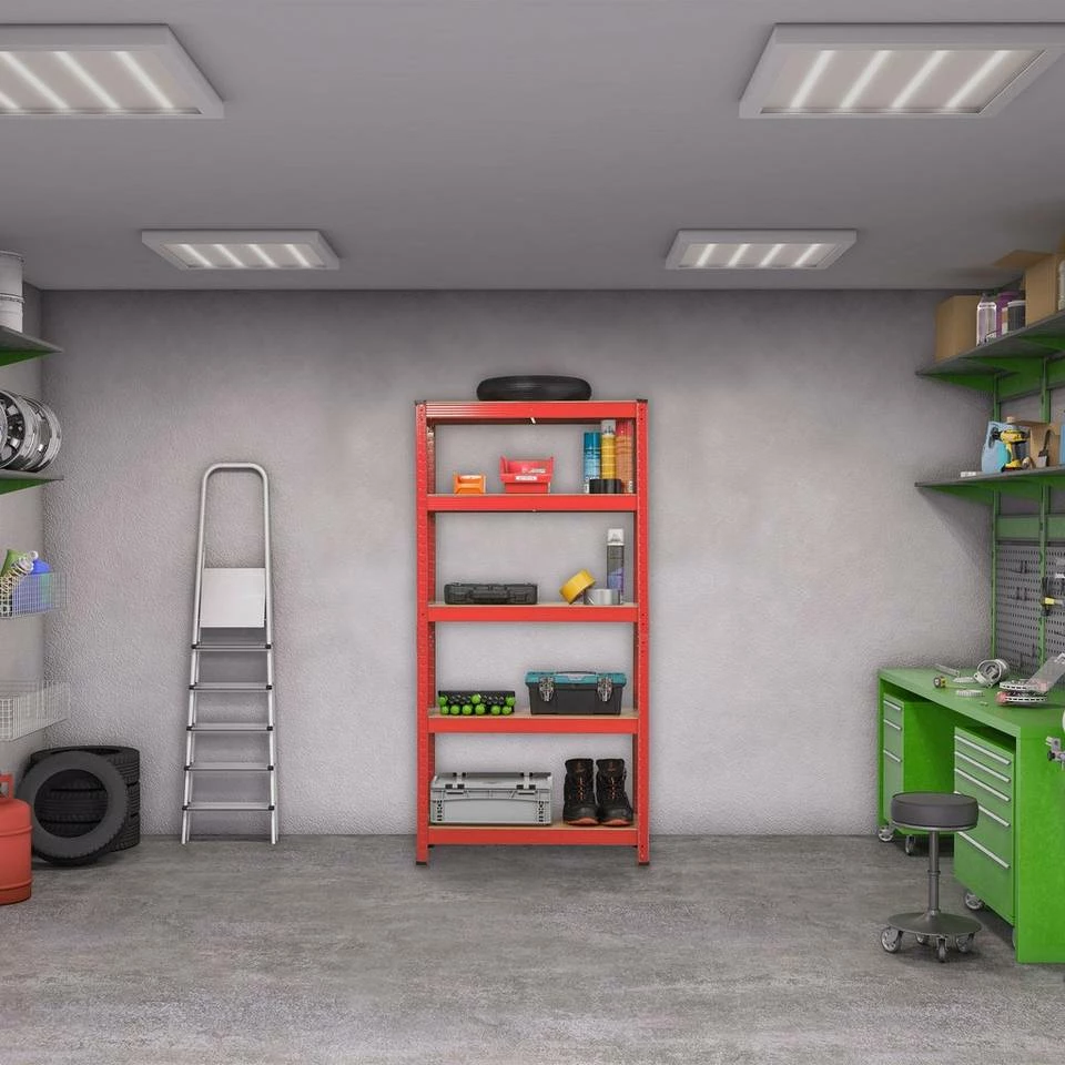 relaxdays Schwerlastregal »Rotes Schwerlastregal zum Stecken« 2 relaxdays Schwerlastregal »Rotes Schwerlastregal zum Stecken« – Bild 2