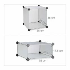 relaxdays Kleiderschrank »Kleiderschrank Stecksystem 20 Fächer« Transparent Transparent Schwarz, Schwarz Transparent, Wei&szlig; -Deutschland Möbel Verkäufe 2024 7b11d342 b433 5e6f b51a 68ce6e82700e