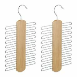 relaxdays Krawattenhalter »2 x Krawattenbügel aus Holz«