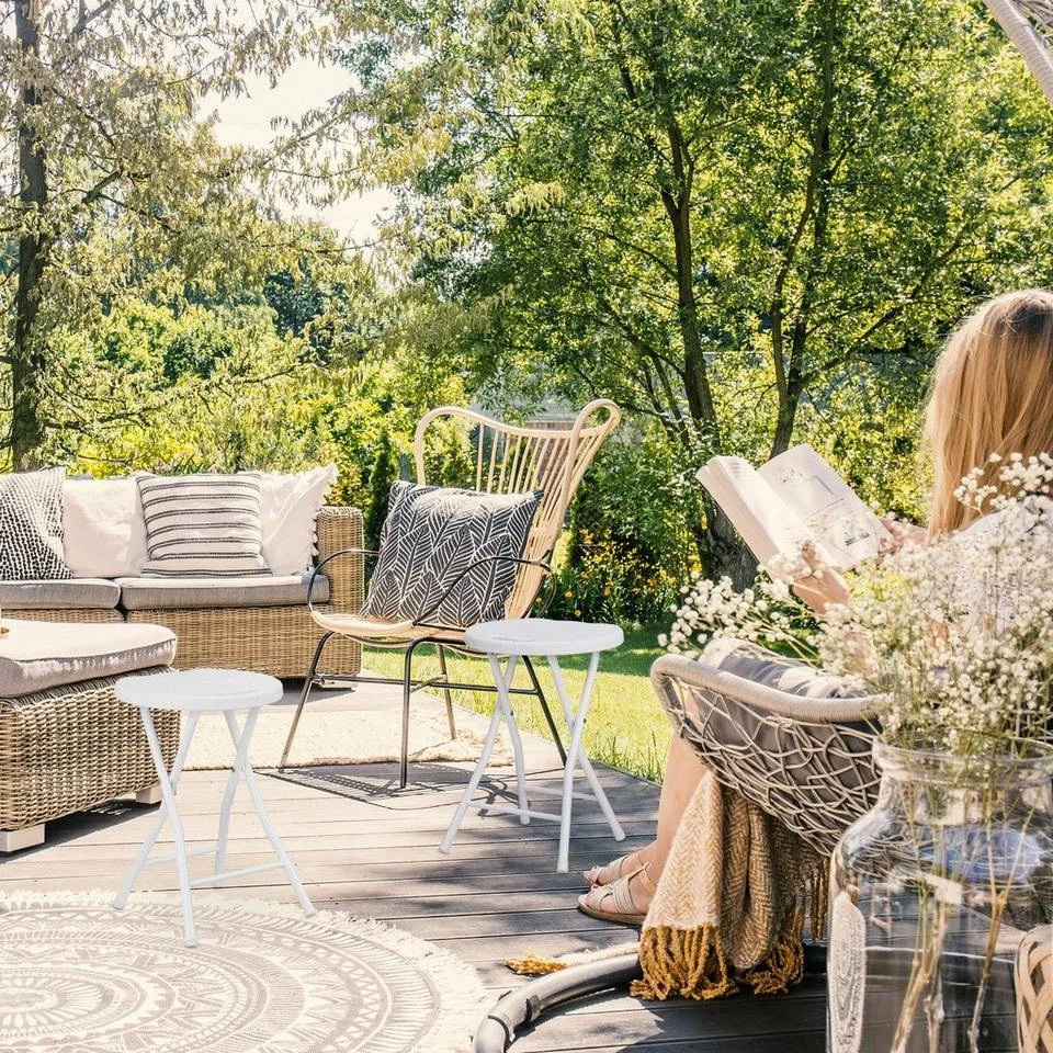 relaxdays Barhocker »Klapphocker BASTIAN«, Weiß Weiß, Dunkelbraun, Schwarz 2 relaxdays Barhocker »Klapphocker BASTIAN«, Weiß Weiß, Dunkelbraun, Schwarz – Bild 2