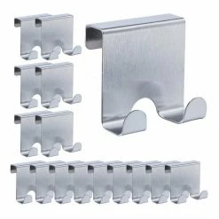 Türhaken »16 x Türhaken Edelstahl«, relaxdays